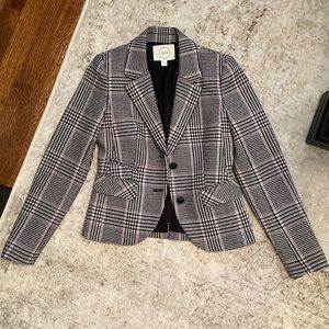 Size 0 1901 tweed plaid blazer